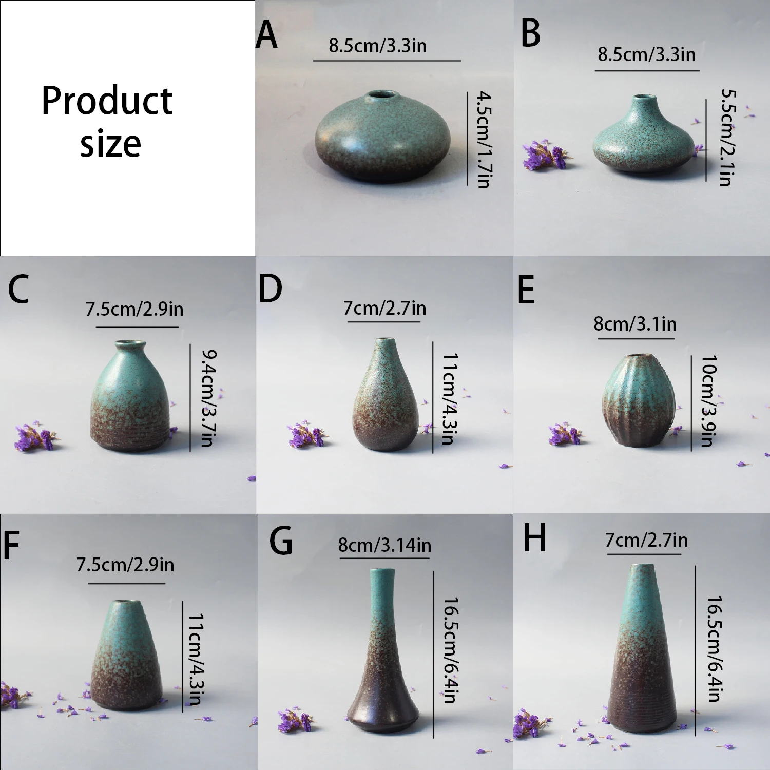 Ceramic Small flower Vase Home Decoration Crafts Tabletop Ornament Simplicity Japanese-style Decoration - Image 4