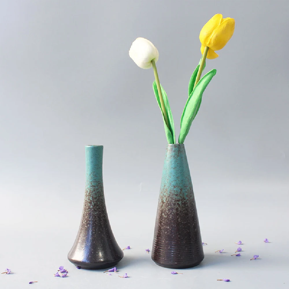 Ceramic Small flower Vase Home Decoration Crafts Tabletop Ornament Simplicity Japanese-style Decoration - Image 5