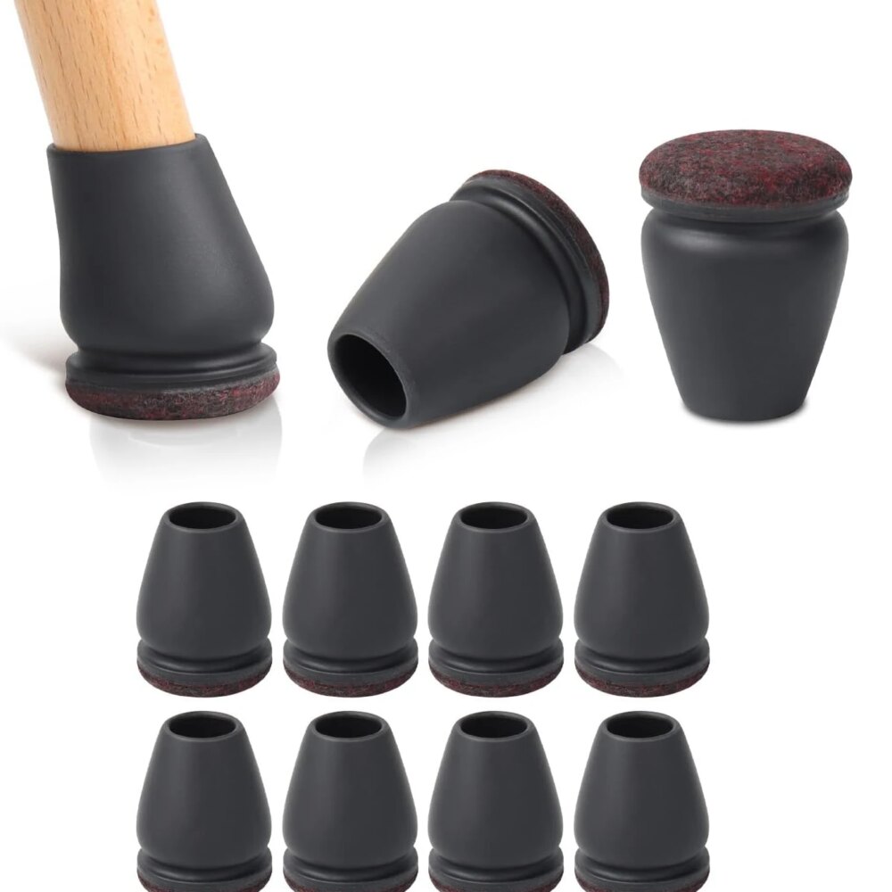 8pcs Chair Leg Floor Protectors Foot Cover Diagonal with Thick Wrap Felt Pads Silicone Furniture Table Feet Protect Floors