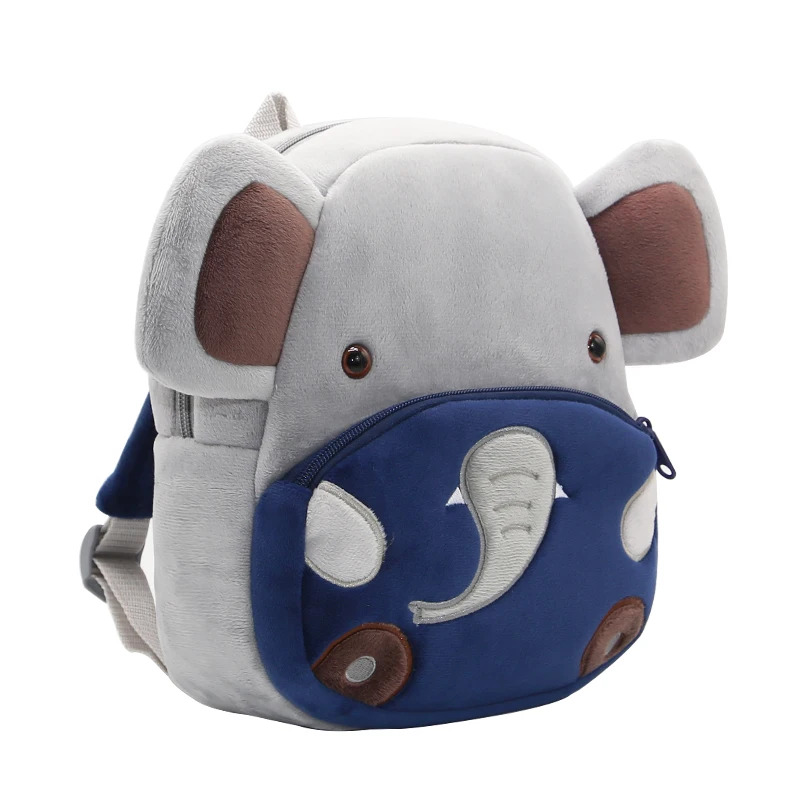 Boys Girls Backpack Cute Animal Elephant Children Plush Backpack Kindergarten School Bag - Image 4