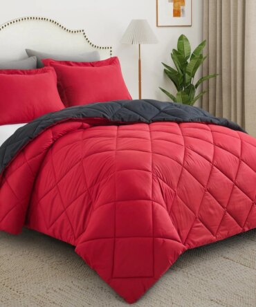 2/3pcs Reversible Comforter Bedding Set, Comforter Set Queen/King Size,For All Seasons, 1 Comforter And 1/2 Pillow Shams