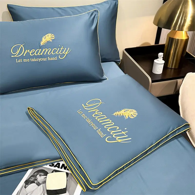 2025 Embroidery Summer Cool Quilt Silky Breathable Queen Quilts Cooling Comforter Bedding Set Ice Rayon Blanket Textile Supplies - Image 3