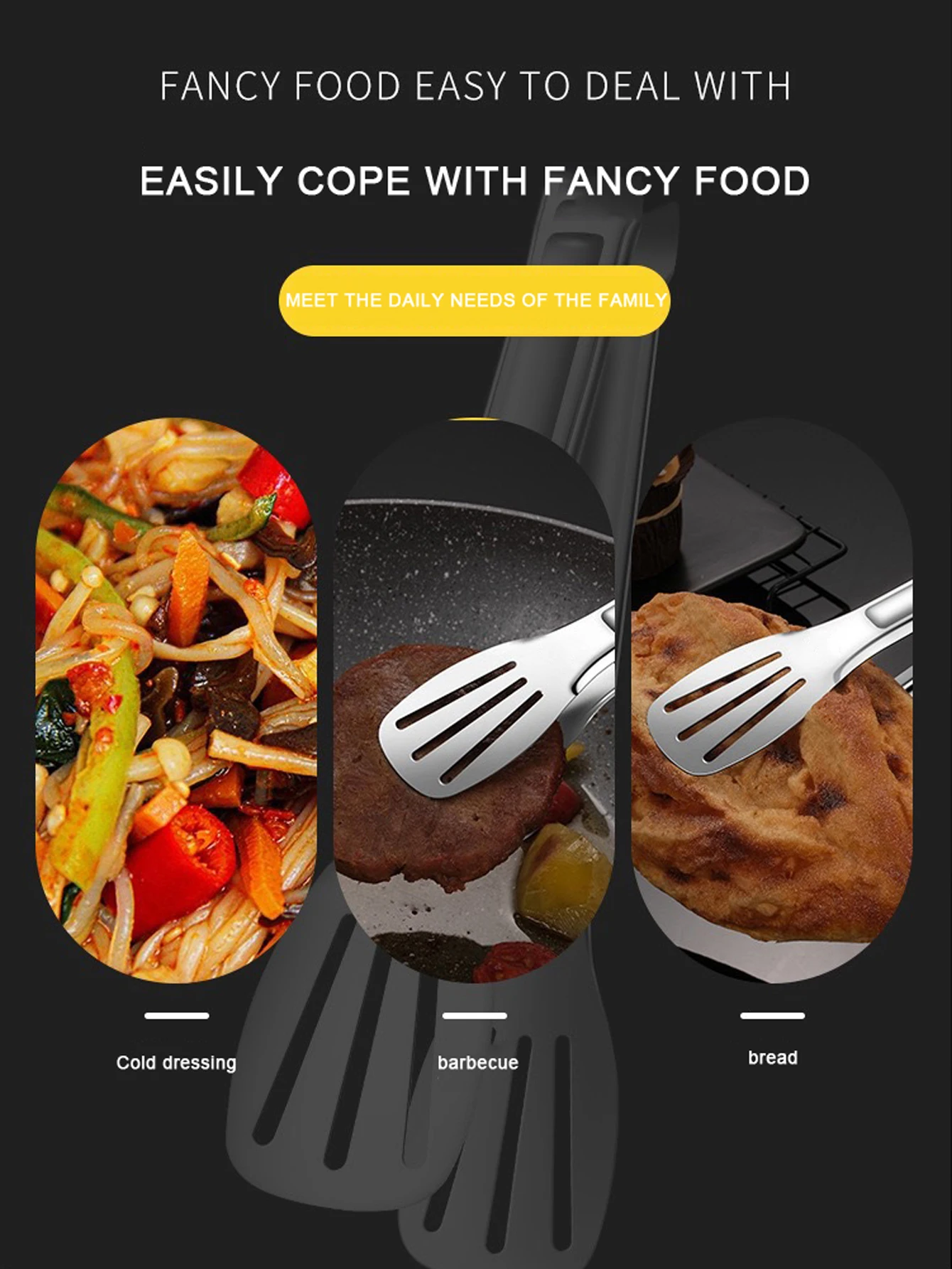 Stainless Steel Food Tongs Barbecue Tongs Meat Salad Steak Food Serving Clip Tweezers Long BBQ Cooking Tongs Kitchen Utensils - Image 4