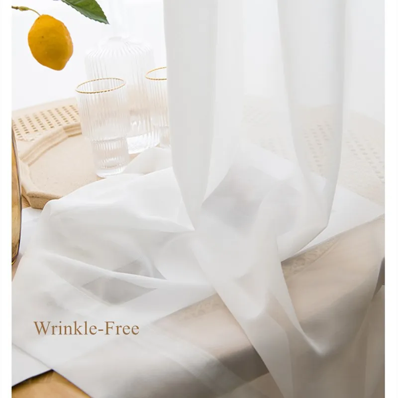 310cm Height White Sheer Curtain Ready MadeTulle Curtain Transparent Tulle Curtain for Living Room Bedroom Custom Made Drapes - Image 5