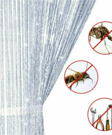 2M*1M Beaded Curtains Room Divider Net String Curtain Panels Door Fly Screen Hanging