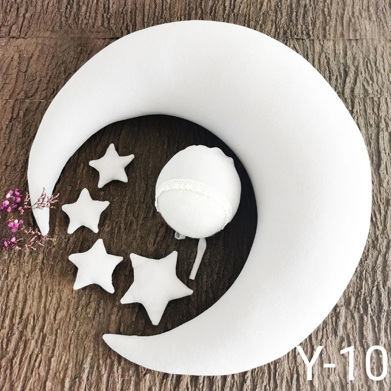 ❤️Newborn Photography Props Accessories Posing Crescent Pillow+Stars+Hat 6Pcs/Set Studio Baby Photo Decoration Moon Fotografia - Image 6