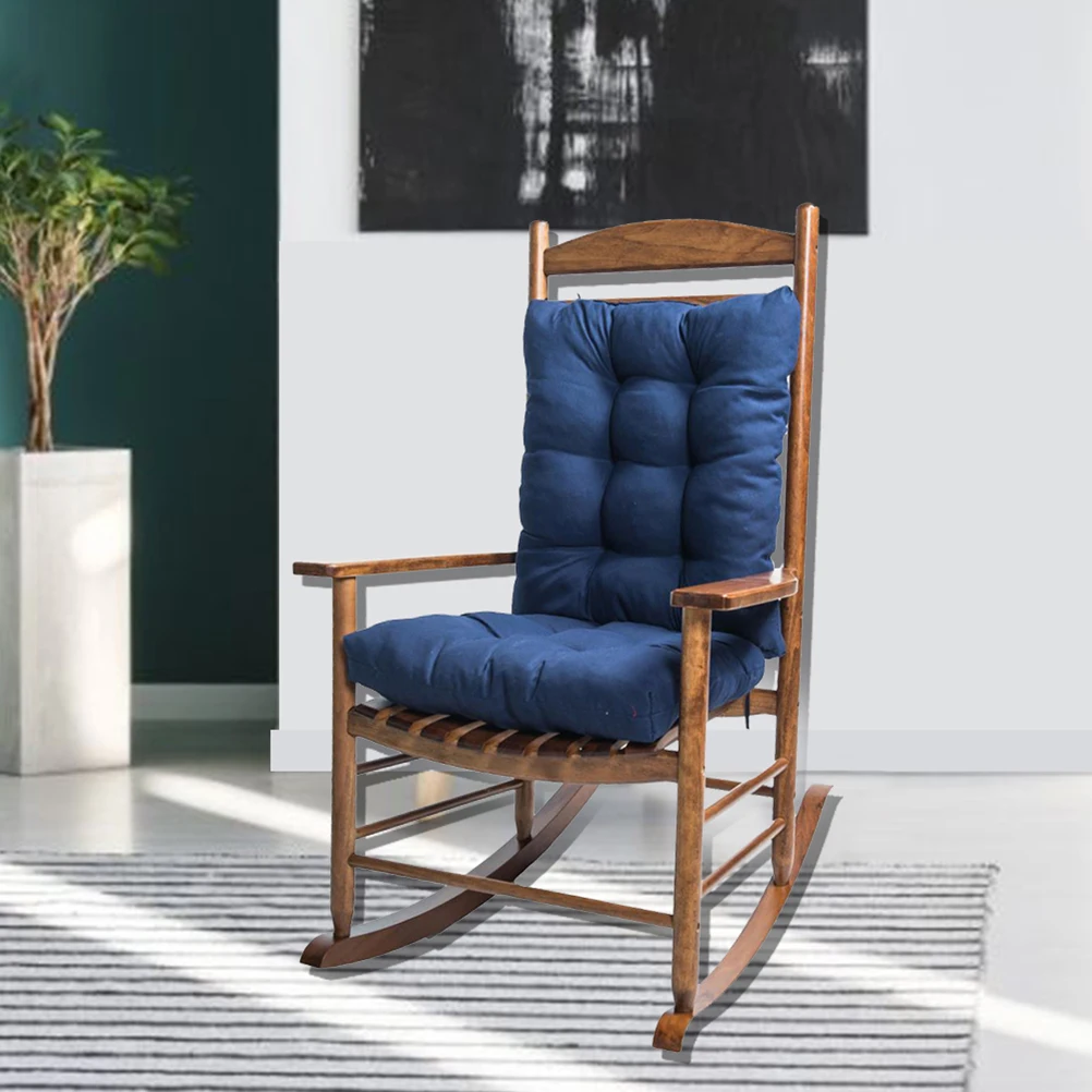 Rocking Lounger Chair Cushion Thick Seat Cushion Rattan Chair Furniture Sofa Cushion Garden Chair Cushion Back and Bottom - Image 2