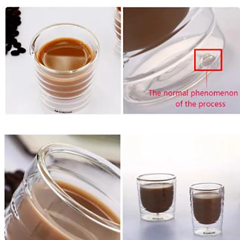 Nespresso Coffee Mug Heat Resistant Double Wall Tea Glass Cup Beer Coffee Handmade Creative Cold Beverage Transparent Drinkware - Image 5