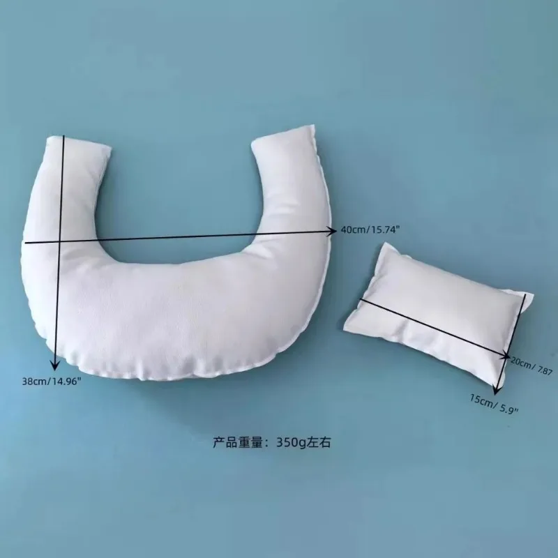 Newborn Photography Props Creativity Donut Posing Pillows Cushion Crescent Basket Filling Pillow Baby Photoshoot Accessories