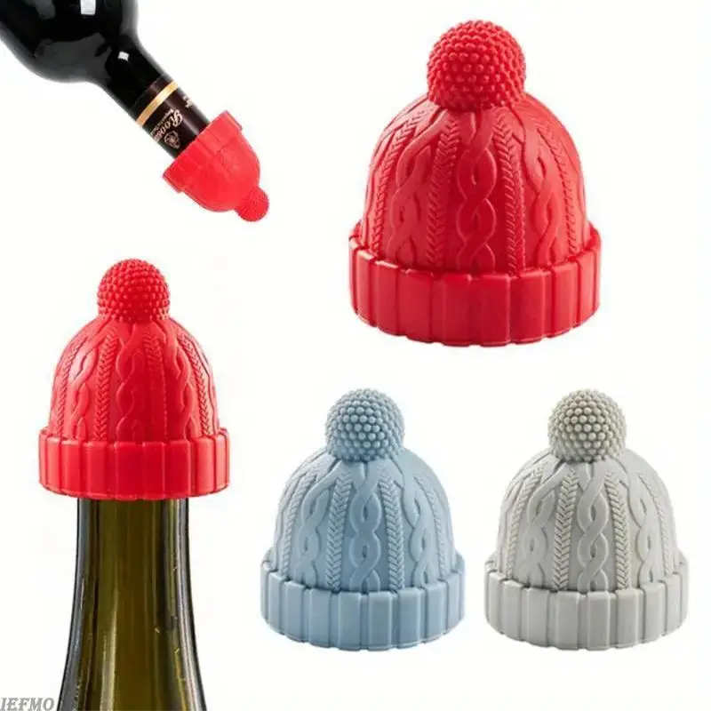 Silicone Wine Stopper Christmas Cap Wine Bottle Sealing Cover Stopper Fresh Red Wine Cork Champagne Bottle Stopper Kitchen Tools - Image 5