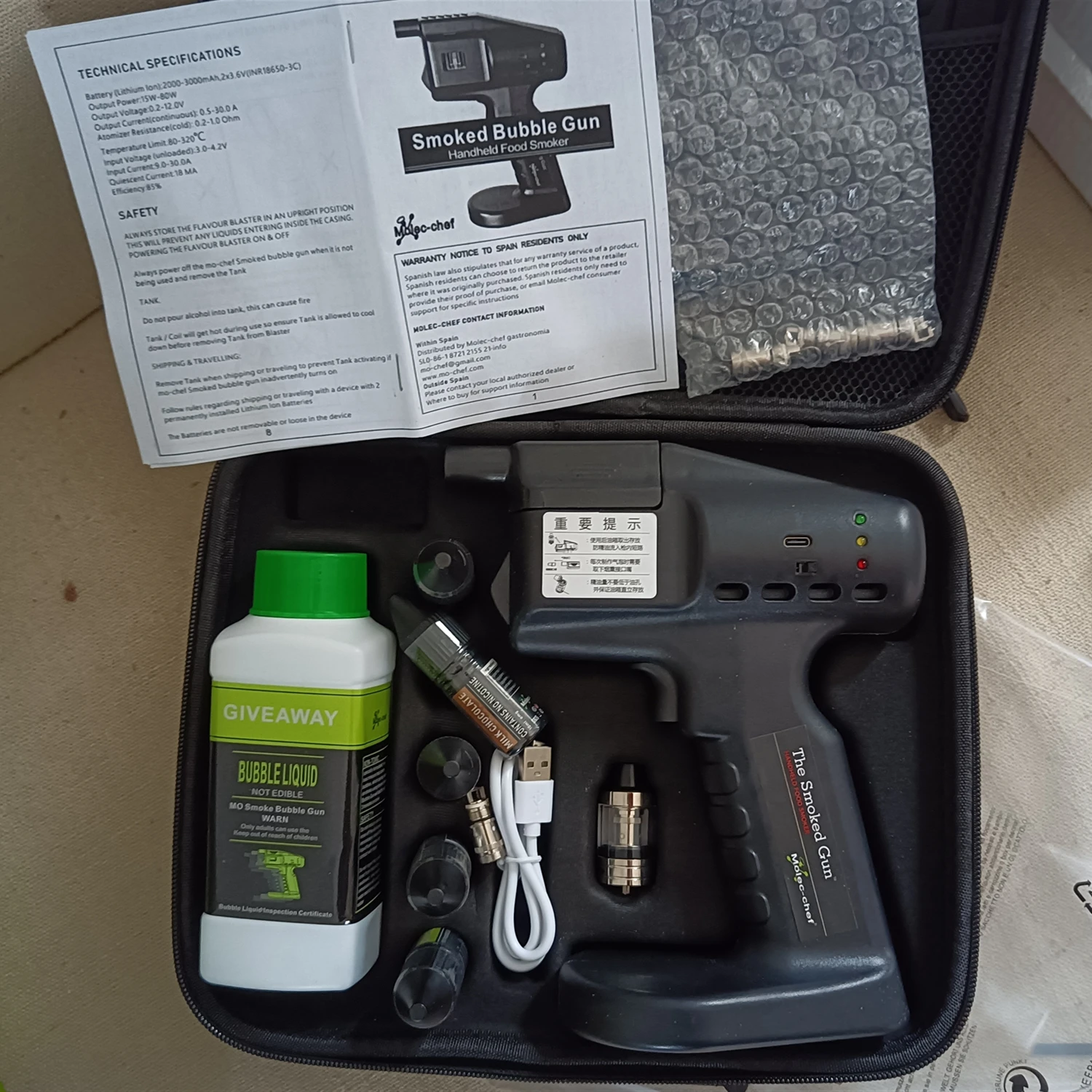 Smoking Flavor Blaster Cocktail Smoker Bubble Gun Barman Bartender Kit Smok Food Accessories Home Brewing & Wine Making Barware - Image 6