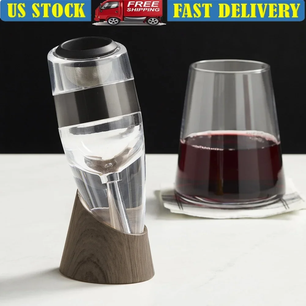 Wine Decanter Aerator Pourer Portable Easy Clean Sediment Filter Enhances Aroma Smooth Taste Perfect Gift Wine Lovers