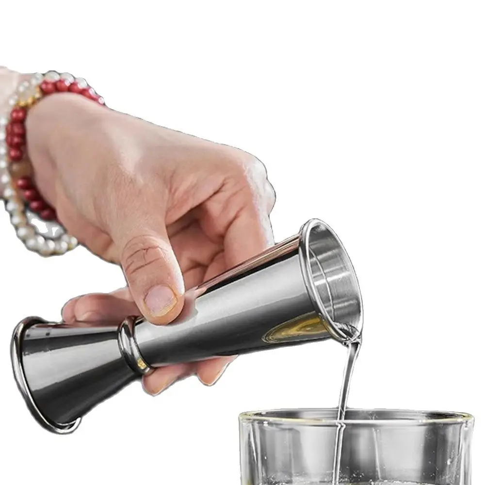 New Dual Shot Stainless Steel Measure Cup Cocktail Shaker Drink Spirit Measure Jigger Kitchen Bar Barware Tools