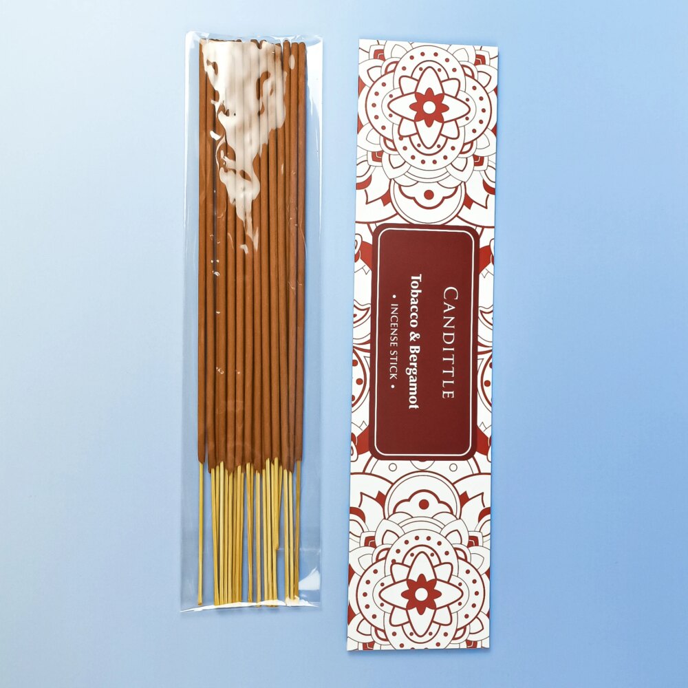 Tobacco & Bergamot Scented Incense Stick for Home Fragrance Meditation Yoga Remove Odor Relex