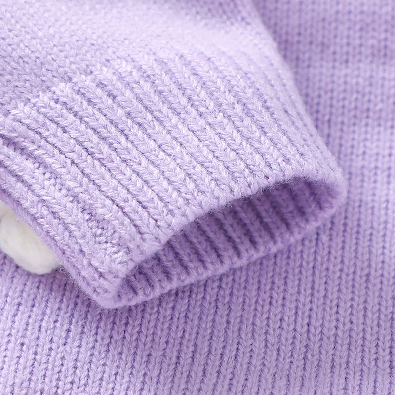 Sweet Floral Print Baby Girls Long Sleeve Rompers Fresh Babies Jumpsuit Knitted Acrylic Newborn One-piece Bodysuit Pullovers - Image 4