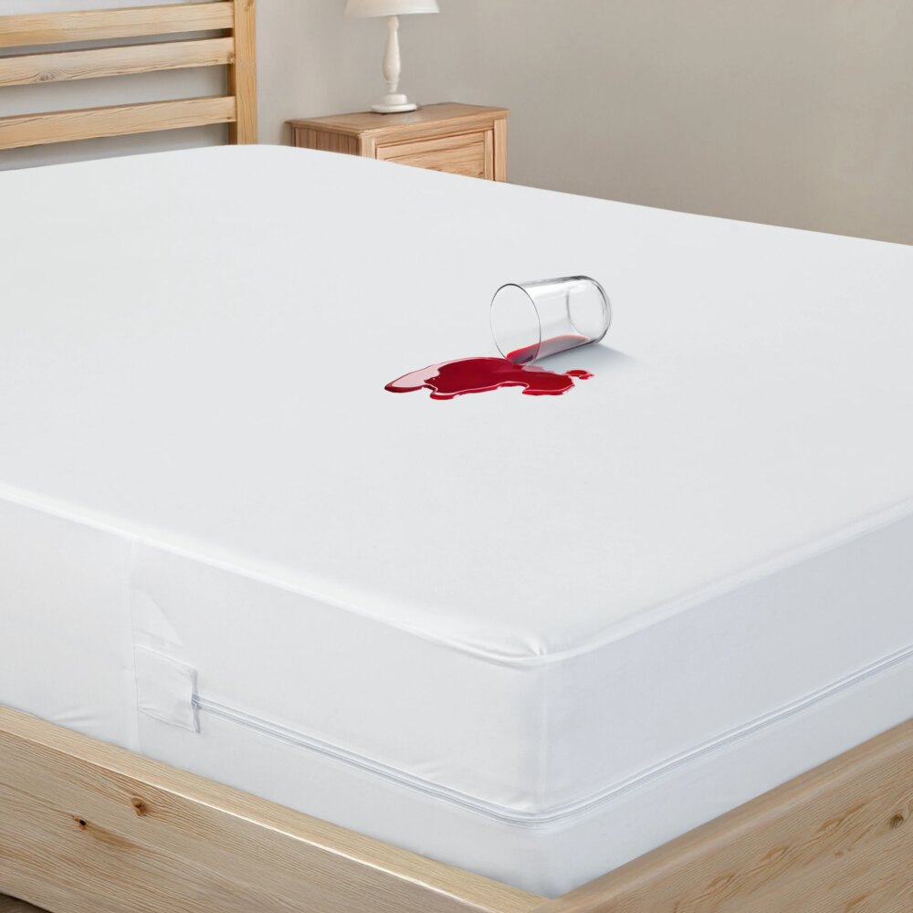 Lux Décor Zippered Mattress Encasement - 14 Inches Deep, Waterproof Mattress Protector - Breathable, Noiseless & Soft