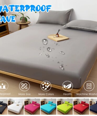Waterproof Mattress Covers Fitted Sheets Bed Bedspreads Fabric Thick Mattress Protector for Single Double King Queen Size Beds