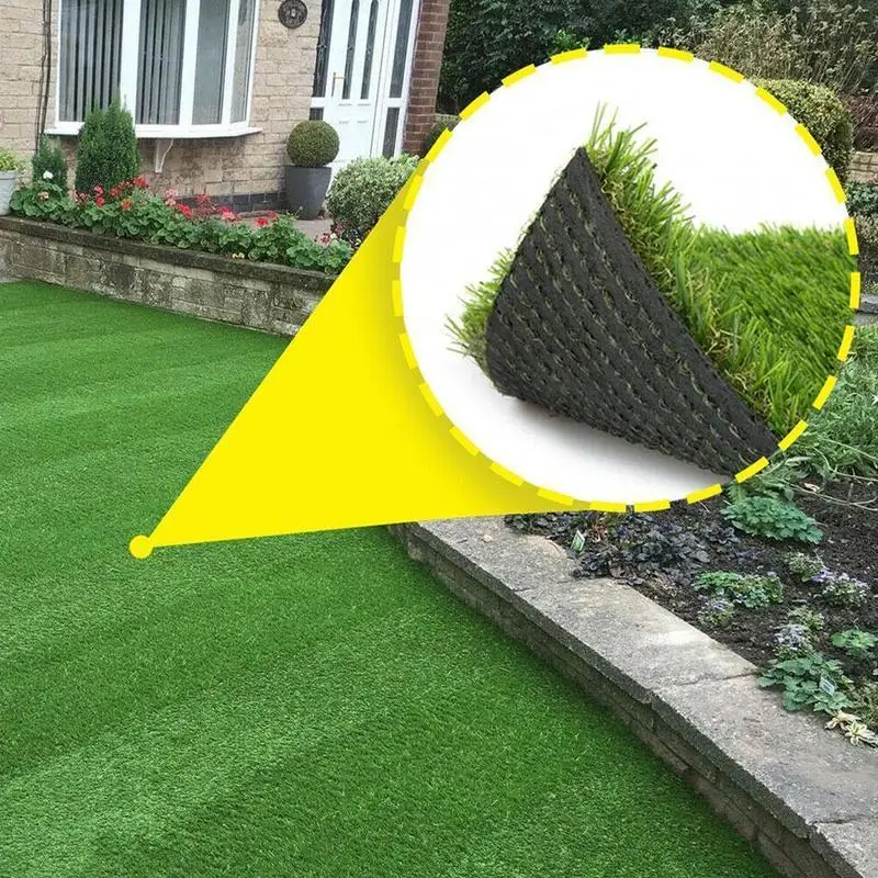 Artificial Turf Grass Lawn Realistic Synthetic Mat Washable Turf Outdoor Garden Decor Fake Grass Mat Carpet Indoor - Image 5