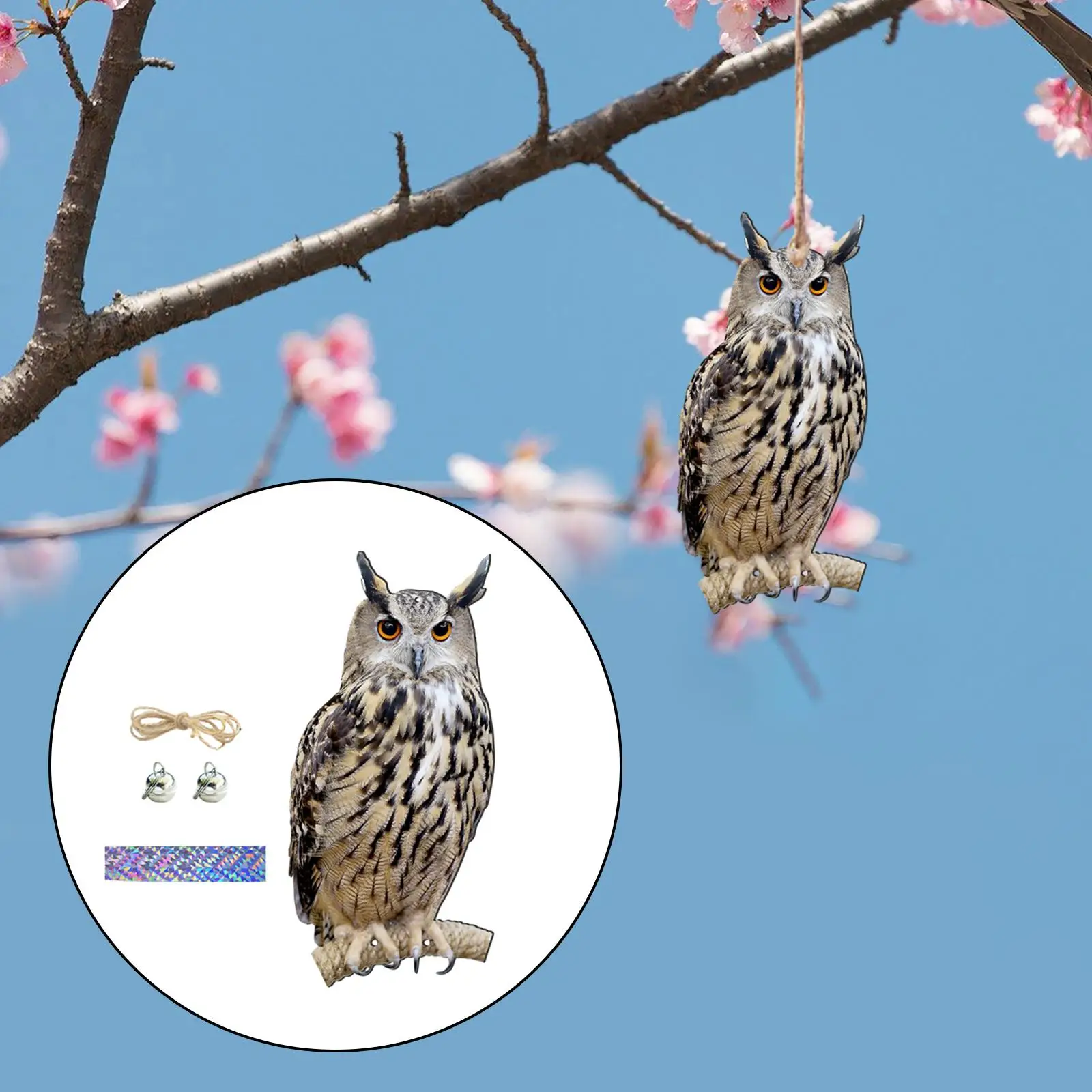 Fake Owl Realistic Decoration Owl to Keep Birds Away Owl Decoy Owl Scarecrow for - Image 4
