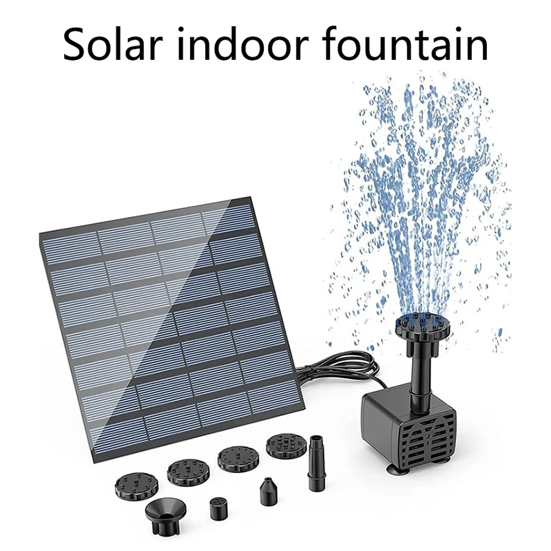 1PC Solar Fountain Pump Kit With Individual Solar Panels For Bird Bath Outdoor Pond Courtyard Garden And Fish Tank Garden