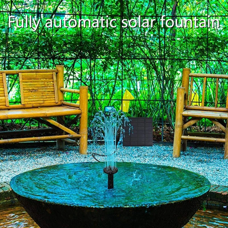 1PC Solar Fountain Pump Kit With Individual Solar Panels For Bird Bath Outdoor Pond Courtyard Garden And Fish Tank Garden - Image 3