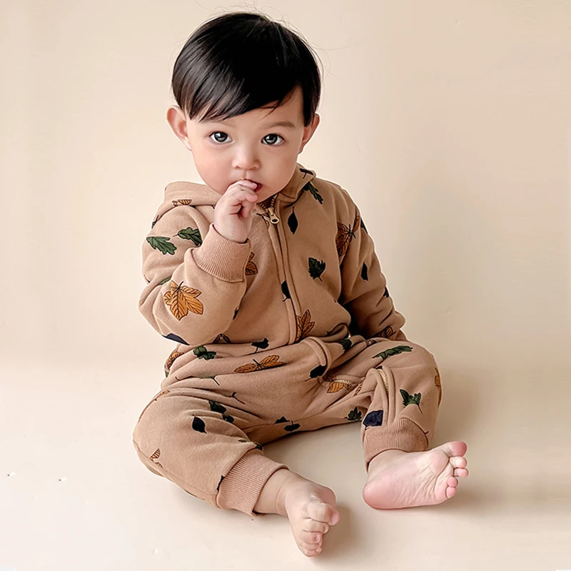 New Bodysuit For Newborn Rompers Baby Boys Girls Clothes Long Sleeve Solid Hoodies Bear Jumpsuit Costume Infant Onesies 3M-24M - Image 3