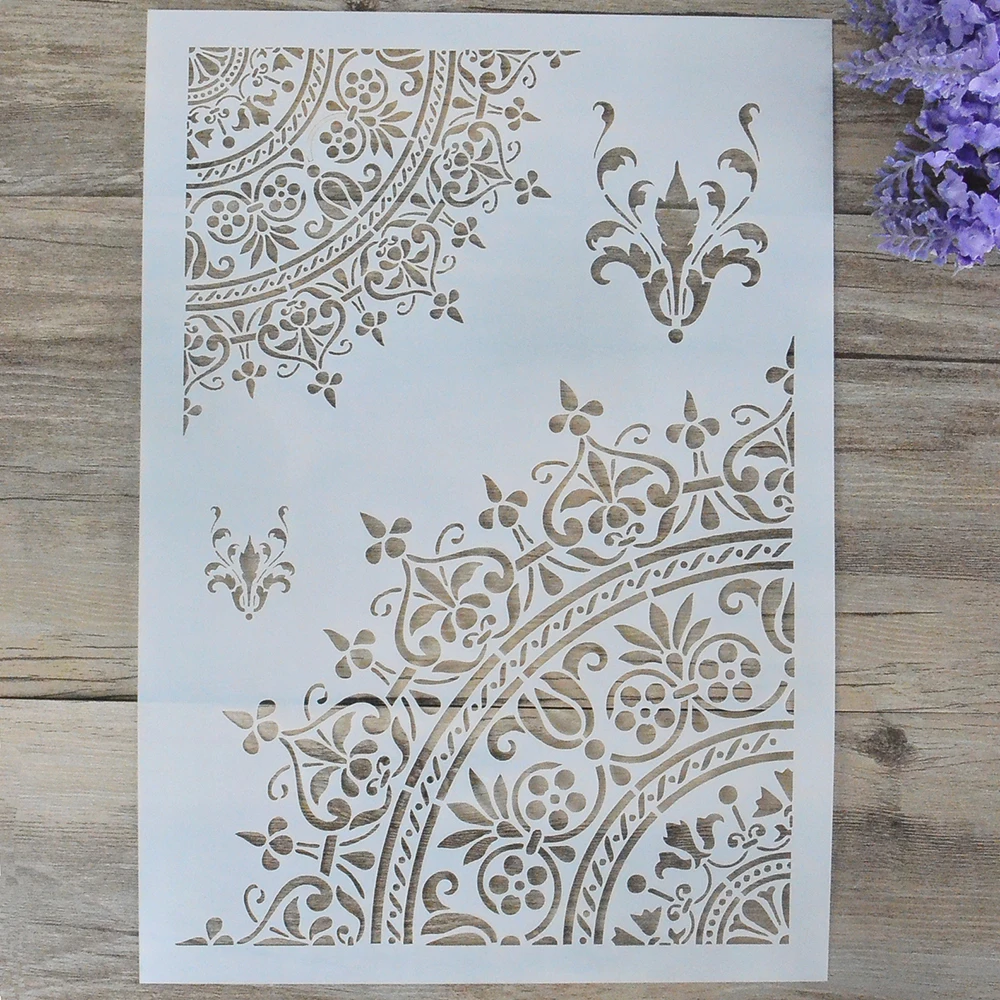 A4 DIY Craft Mandala Stencil For Wall Painting Scrapbooking Stamping Album Decorative Embossing Paper Card Flower Template