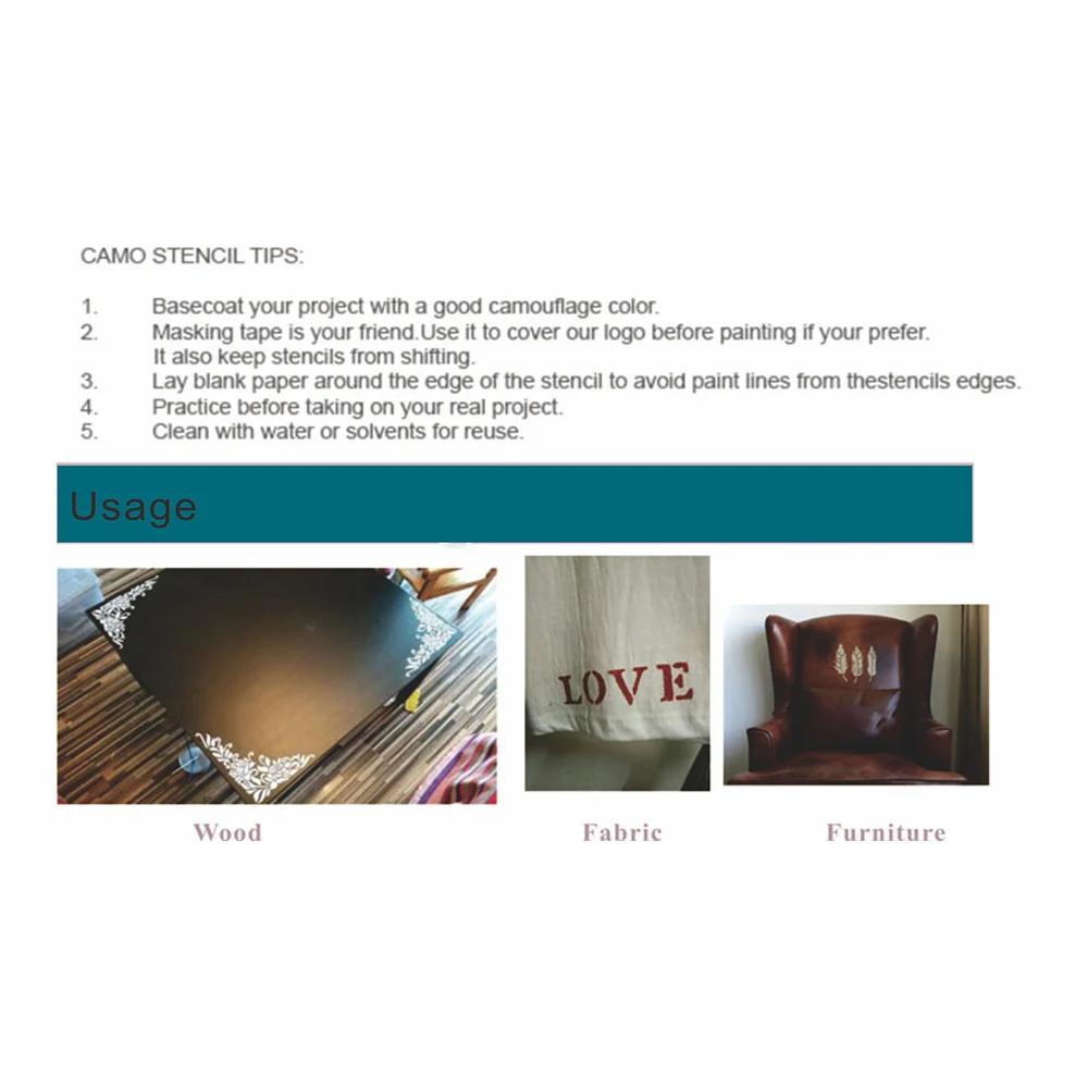 6 PCS DIY Craft Poppy Tropical Leaf Stencil for DIY Scrapbooking Stamping Album Crafts Decorative Paper Cards - Image 3