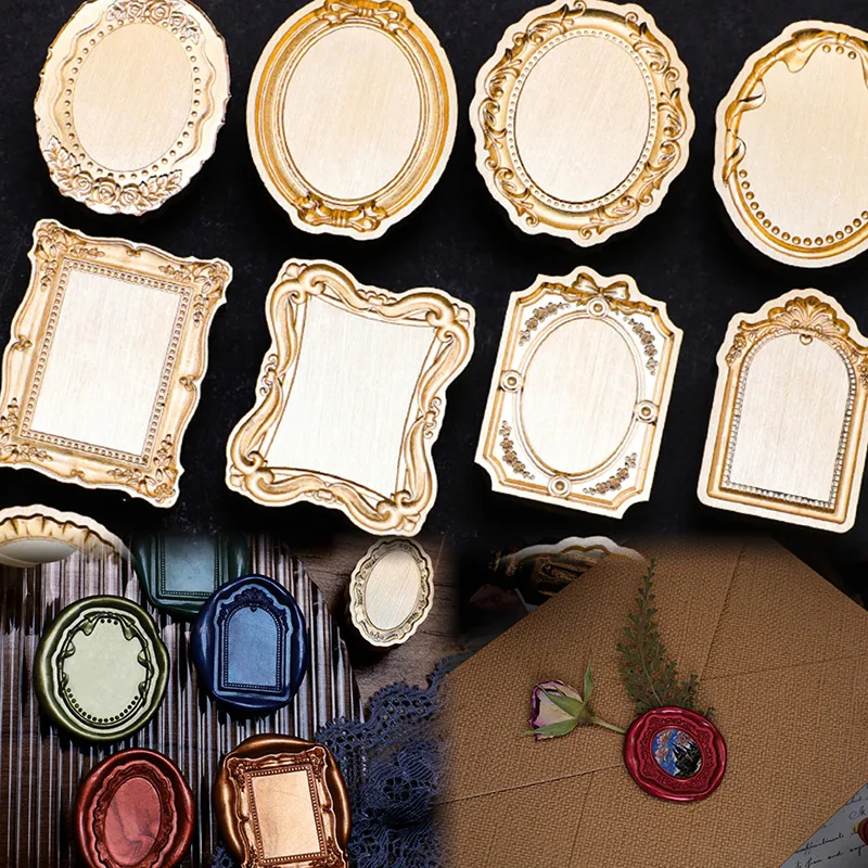 Photo Frame Series Sealing Wax Stamp Head Fire Paint Seal Wax Stamp Heads For DIY Scrapbooking Envelope Wedding Party Invitation