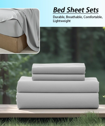 3/4Pcs soft solid color fashionable home bedding set, suitable for all seasons,1 fitted sheet, 1 flat sheet, 1/ 2 pillowcases