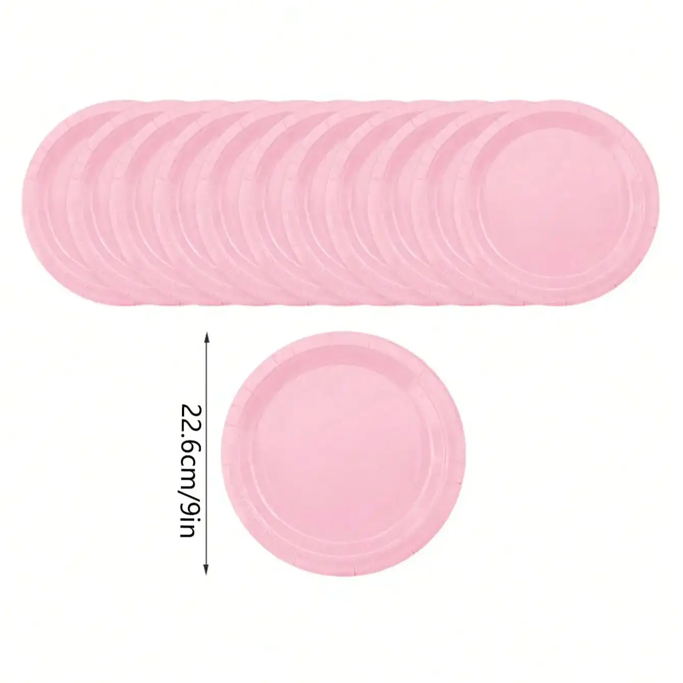 Pink Party Supplies Set Include Paper Plastic Spoons Forks Knives 9/7 Inch Disposable Dinner Dessert Plates - Image 3