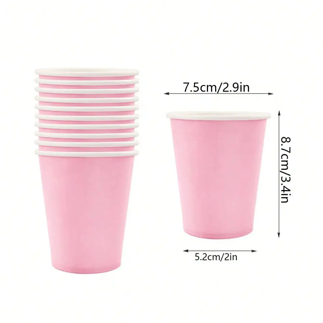 Pink Party Supplies Set Include Paper Plastic Spoons Forks Knives 9/7 Inch Disposable Dinner Dessert Plates - Image 4