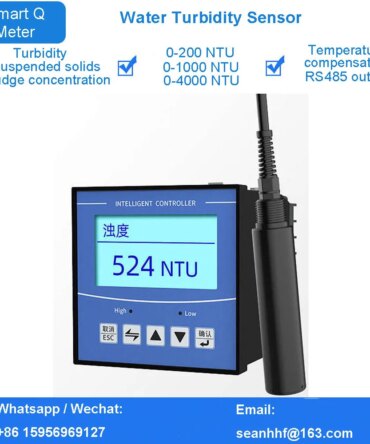 Water turbidity detector suspended solids sewage industrial sludge concentration meter analyzer turbidity sensor transmitter