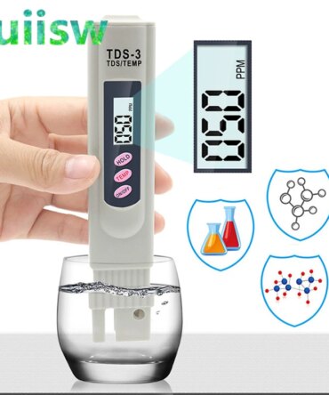 2-in-1 PPM Water TDS Meter Tester Drinking Water Quality Analyzer Monitor Filter Rapid Test Aquarium Hydroponics Pools PPM TDS-3