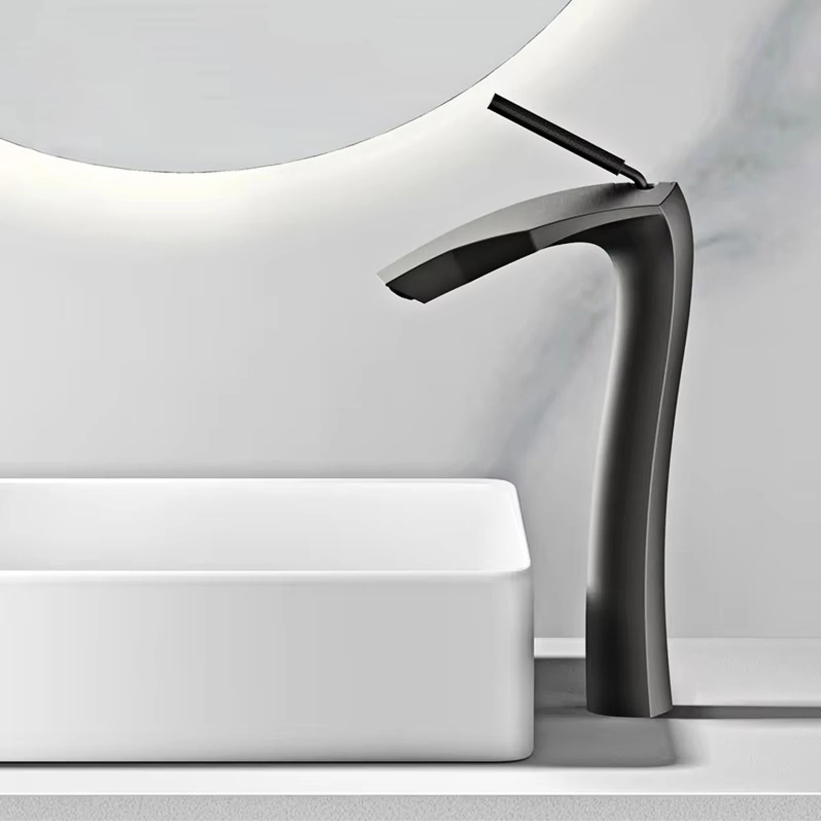 Luxury Brushed Gold Brass Bathroom Faucet Modern Ceramic Cartridge Basin Mixer Tap Hot&Cold Water Deck- Mounted Sink Fixtures - Image 4