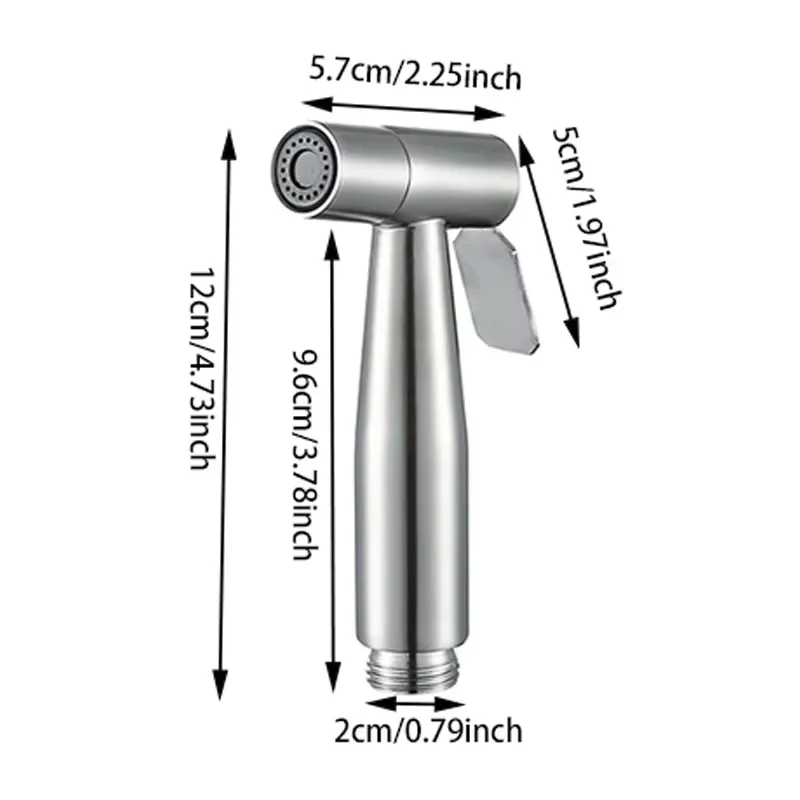 Toilet Sprayer Gun Stainless Steel Hand Bidet Faucet for Bathroom Hand Sprayer Shower Head Self Cleaning Bathroom Fixture - Image 6