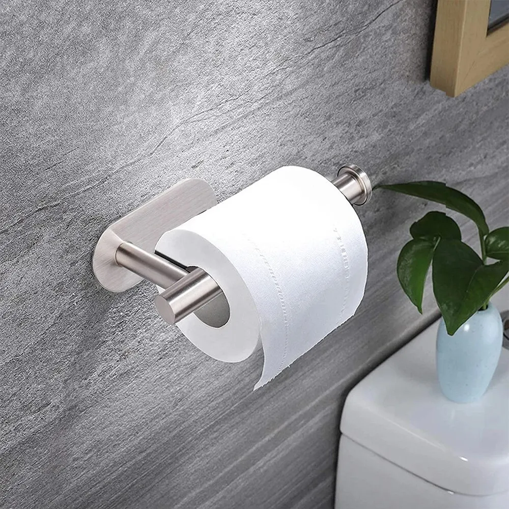 4Pcs/Set Towel Holder Toilet Paper Holder Bathroom Accessories Adhesive Hooks Wall Coat Hanger Kitchen Storages Napkin Dispenser - Image 4