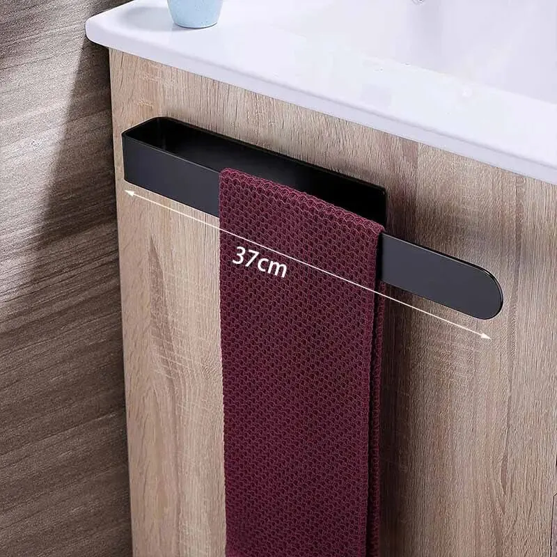 Towel Rack Non-punched Towel Rack Bathroom Rack Self-adhesive Bathroom Kitchen Towel Hand Towel Rack Household Items - Image 6