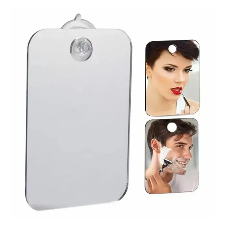 1pcs Acrylic Mirror With Wall Suction Shower Mirror For Man Shaving Women Makeup Portable Travel Bathroom Accessories
