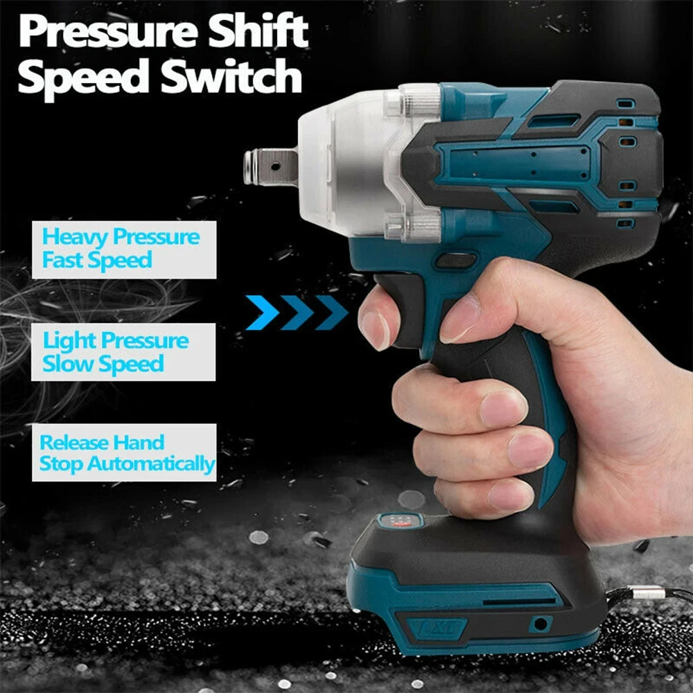 1/2 inch 520NM Brushless Cordless Electric Impact Wrench Power Tools Compatible 18V Battery Wrench with Toolbox Set - Image 4