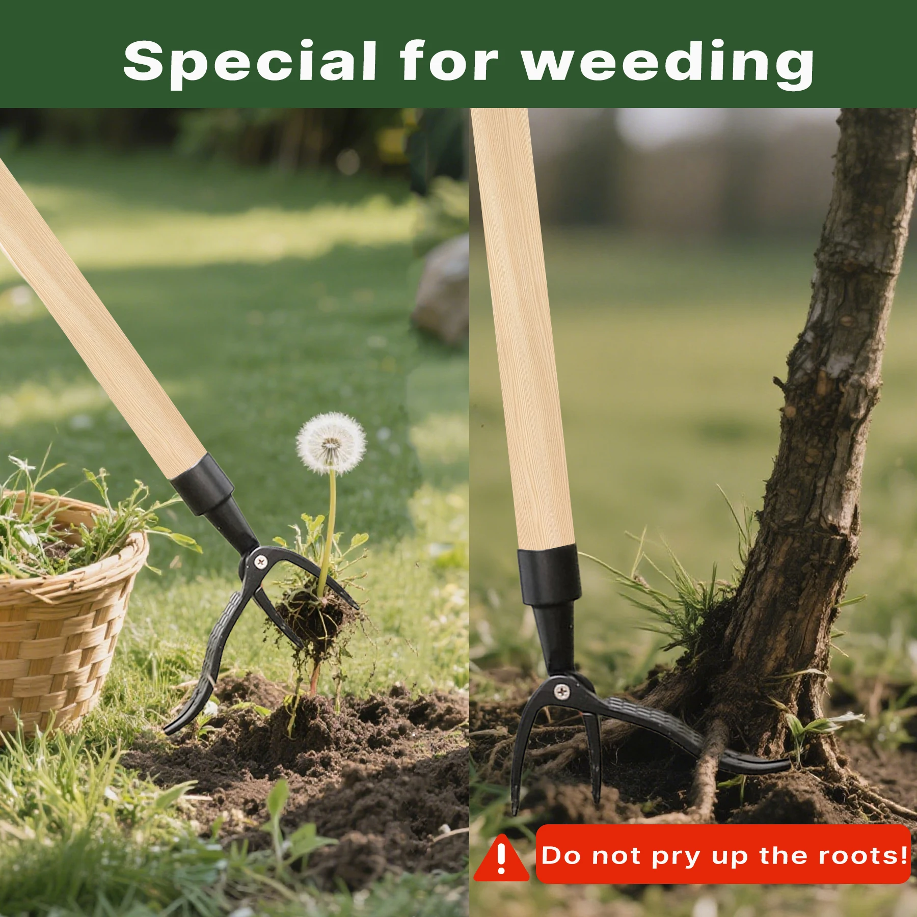 Portable standing weeder, manual weeding/pulling/rooting/garden hand tools, single weeder without pole - Image 5