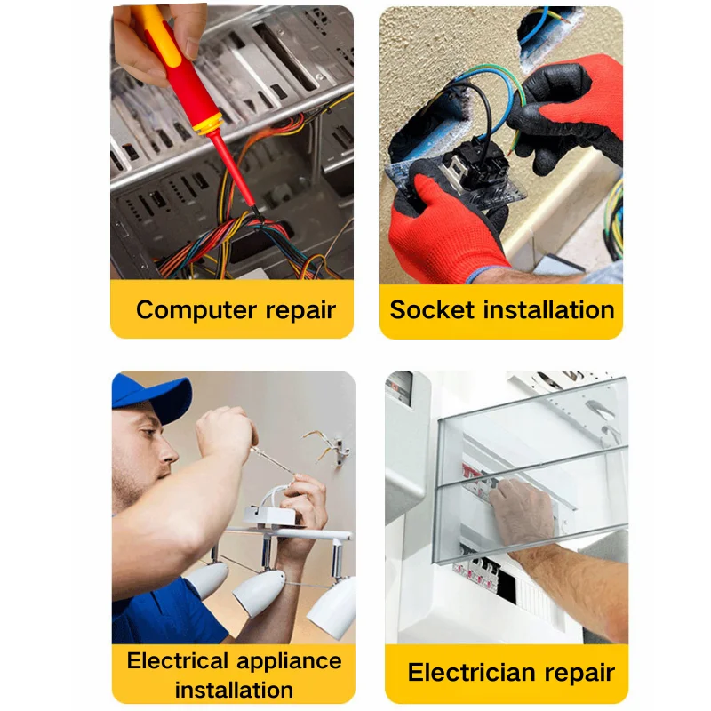 10 In 1 Interchangeable Blade 500V Insulated Screwdriver Set With Case Magnetic For Home Professional Electricians Repair Tools - Image 5