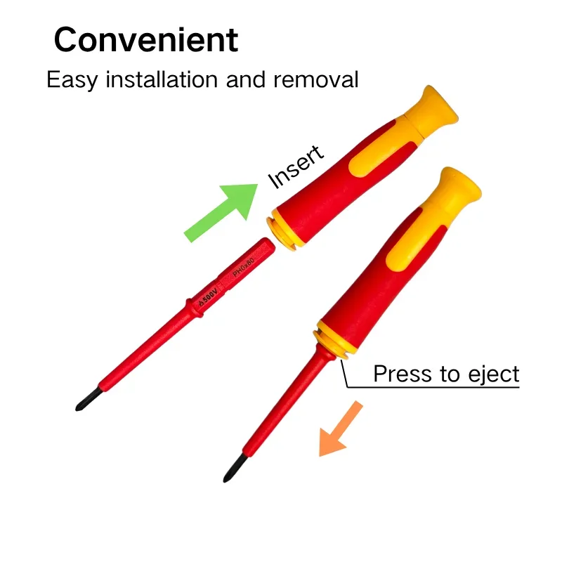 10 In 1 Interchangeable Blade 500V Insulated Screwdriver Set With Case Magnetic For Home Professional Electricians Repair Tools - Image 3