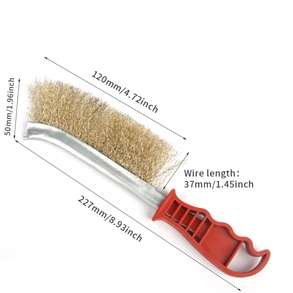 Steel Wire BBQ Grill Brush Wooden Handle Rust Removal Roller Cleaner for Barbecue Grates Polishing Tool - Image 5