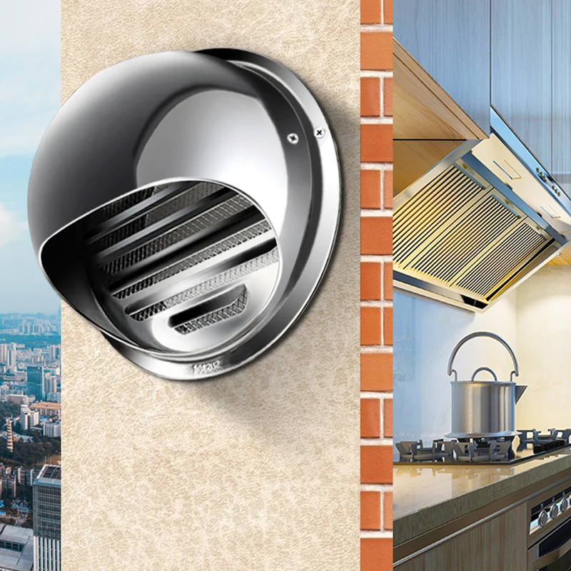 Stainless Steel Wall Ceiling Air Vent Ducting Ventilation Exhaust Grille Cover Outlet Heating Cooling Waterproof Vents Cap - Image 4