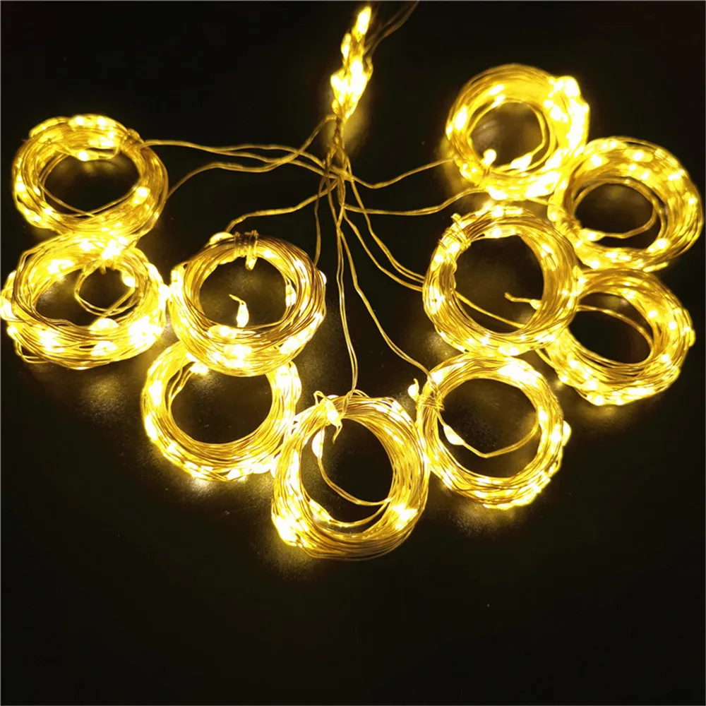 USB Curtain String Lights 8 Modes Fairy Light Christmas Halloween Garland Holiday Led Light Wedding Party Home Bedroom Decor - Image 6