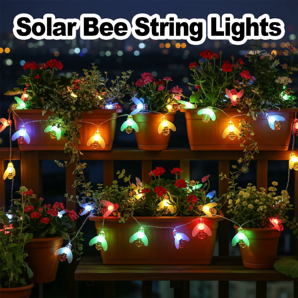 5m/7m/12m Led String Light Holiday Decoration Decorative Patio Lights Solar Christmas Backyard Party Fairy Waterproof Cool White