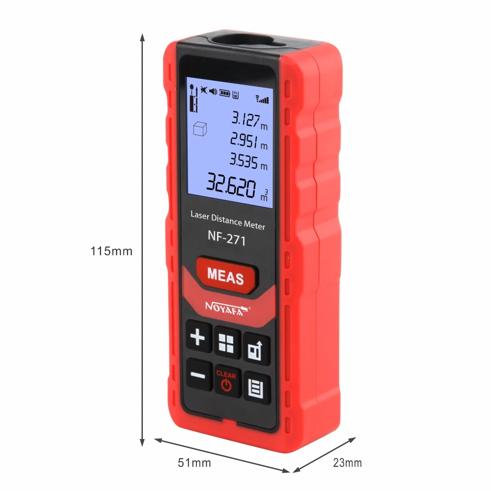 Noyafa NF-271 Laser Distance Meter 40M 80M Rangefinder Tape Range Finder Measure Device Digital Ruler Test Tool - Image 5