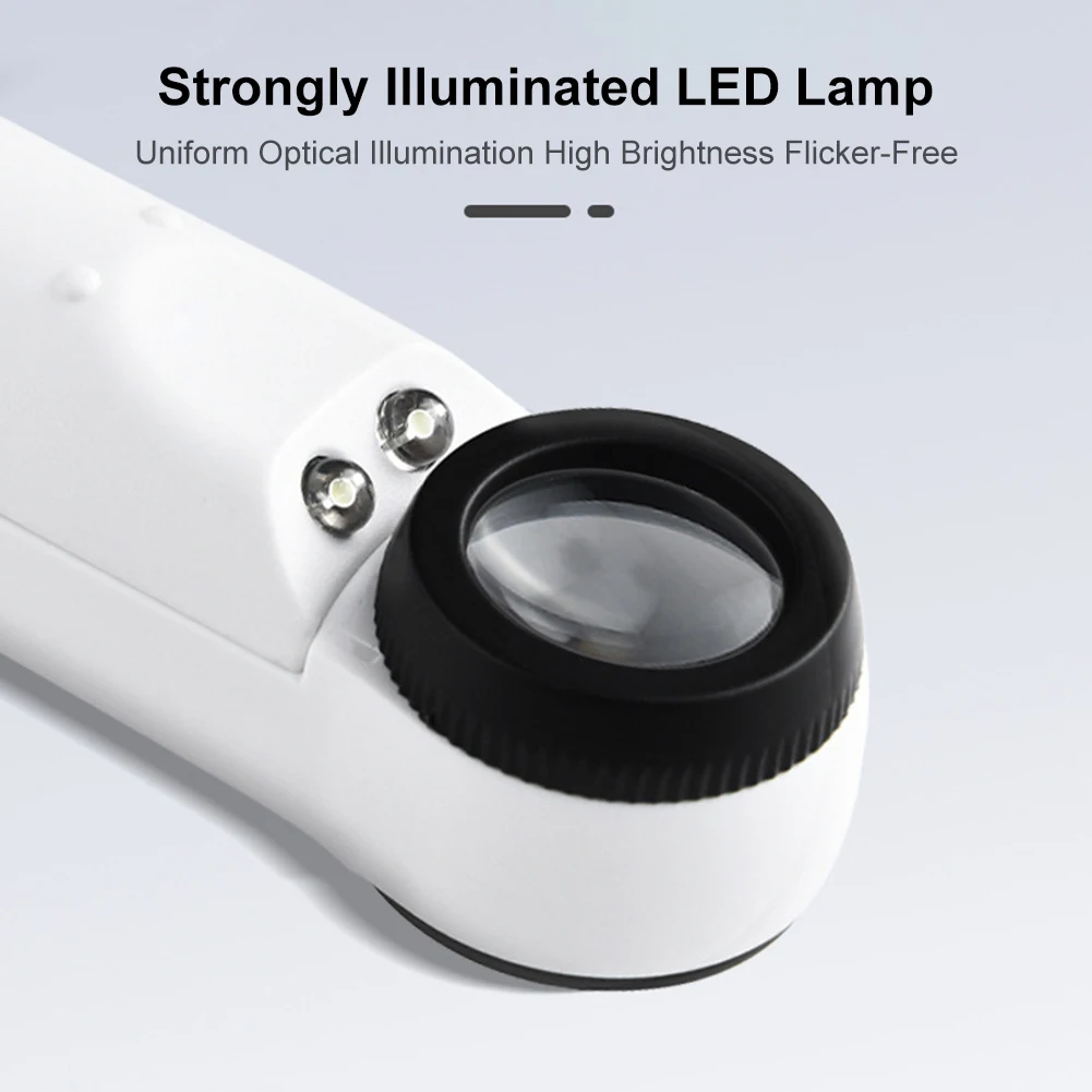 40X Handheld Magnifier Illuminated Jewelers Loupe Magnifier with Two LED Lights Jewelry Magnifier for Jewelry Identifying - Image 4