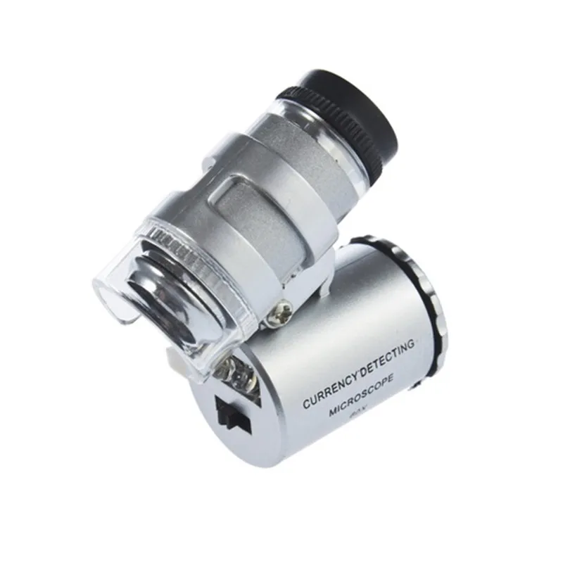 60x Eye Jeweler Loupe with LED UV Light Pocket Magnifying Glass Jeweler Magnifier Adjustable Focus Mini Microscope for Gem Coins - Image 6